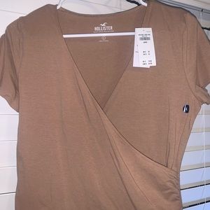 Tan Hollister crop top